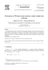 Estimation WishartMeanMatricesUnderSimpleTreeOrdering.pdf