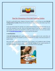 Tips for Choosing a First Aid Training Centre.pdf