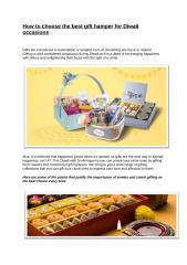 How to choose best gift hamper for Diwali occasions.ppt