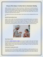 4 Reasons Why Udaipur is the Best City for a Destination Wedding 1.pdf