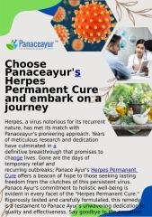 Choose Panace Ayur's Herpes Permanent Cure and embark on a journey.docx