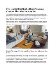 Five Health Benefits of a House Clearance Croydon That May Surprise You.docx
